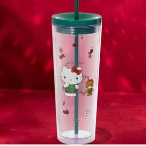 NWT Starbucks 2025 Hello Kitty Sanrio Acrylic Cold Cup Tumbler
